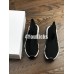 BALENCIAGA SPEED STRETCH-KNIT MID SNEAKERS BLACK WHITE WITH BB LOGO
