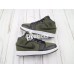 AIR JORDAN 1 MID GS OLIVE CANVAS BLACK 554725-301