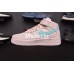 NIKE WMNS AIR FORCE 1 MID PINK BLUE 882096-600