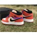 AIR JORDAN 1 MID BLACK ORANGE WHITE