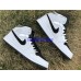 AIR JORDAN 1 MID WHITE SILVER BLACK 554724-121