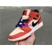 AIR JORDAN 1 MID GS BLACK ORANGE WHITE
