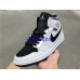 AIR JORDAN 1 MID GS WHITE SILVER BLACK 554724-121