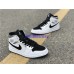 AIR JORDAN 1 MID GS WHITE SILVER BLACK 554724-121