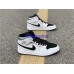 AIR JORDAN 1 MID GS WHITE SILVER BLACK 554724-121