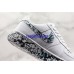 NIKE AIR FORCE 1 LOW WHITE BLUE BLACK PAINTING 315115-111