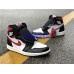AIR JORDAN 1 HI GS BLACK WHITE GYM RED 555088-061