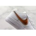 NIKE AIR FORCE 1 LOW WHITE OVERSIZE SWOOSH DARK COPPER CL6387-171