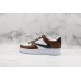 NIKE AIR FORCE 1 LOW WHITE BROWN BACKWARDS SWOOSH AQ3355-700