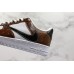 NIKE AIR FORCE 1 LOW WHITE BROWN BACKWARDS SWOOSH AQ3355-700
