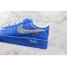 Off-White x Nike Air Force 1 Low Blue Silver AO4297-400