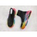 BALENCIAGA TRIPLE S AIR KNIT MID SOCK BLACK RAINBOW