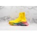 BALENCIAGA TRIPLE S AIR KNIT MID SOCK YELLOW RAINBOW