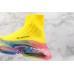 BALENCIAGA TRIPLE S AIR KNIT MID SOCK YELLOW RAINBOW