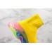 BALENCIAGA TRIPLE S AIR KNIT MID SOCK YELLOW RAINBOW