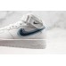 NIKE AIR FORCE 1 MID 07 WHITE SWOOSH OVERLAP 596728-308