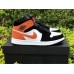 AIR JORDAN 1 MID BLACK WHITE STARFISH ORANGE 554724-058