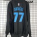 Dallas Mavericks #77 Doncic Black plush long sleeves sweatshirt