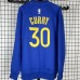 Golden State Warriors #30 Curry Blue plush long sleeves Sweatshirt