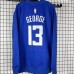 Los Angeles Clippers #13 George blue plush long sleeves Sweatshirt