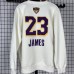 Los Angeles Lakers #23 Lebron James White KB 2020 NBA Finals plush Long sleeves Sweatshirt