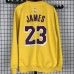 Los Angeles Lakers #23 Lebron James yellow plush Long sleeves Sweatshirt