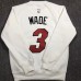 Miami Heat #3 Wade White plush long sleeves Sweatshirt