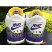 AIR JORDAN 3 RETRO 88 KOBE BRYANT WHITE PURPLE YELLOW
