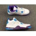 AIR JORDAN 4 RETRO HORNETS WHITE BLUE PURPLE