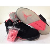 AIR JORDAN 5 RETRO (GS) BLACK FUSION PINK