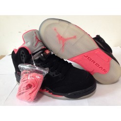 AIR JORDAN 5 RETRO (GS) BLACK FUSION PINK