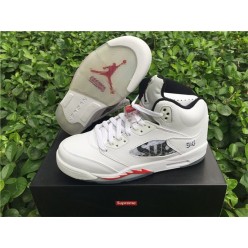 AIR JORDAN 5 RETRO GS SUPREME WHITE