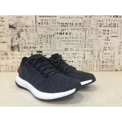 ADIDAS PURE BOOST BLACK WHITE BURGUNDY BA8889