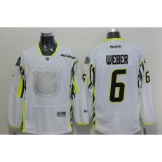 Nashville Predators #6 Shea Weber White 2015 All Star Stitched NHL Jersey