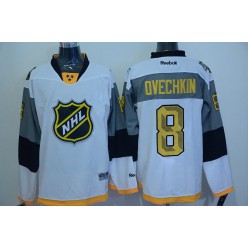 Washington Capitals #8 Alex Ovechkin White 2016 All Star Premier NHL Jersey