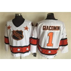 1980 All Star #1 Eddie Giacomin White CCM Throwback Stitched NHL Jersey