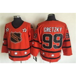 1980 All Star #99 Wayne Gretzky Orange CCM Throwback Stitched NHL Jersey