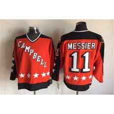 1984 All Star #11 Mark Messier Orange CCM Throwback Stitched NHL Jersey