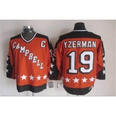 1984 All Star #19 Steve Yzerman Orange CCM Throwback Stitched NHL Jersey