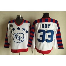 1992 All Star #33 Patrick Roy White CCM Throwback 75TH Stitched NHL Jersey