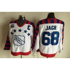 1992 All Star #68 Jaromir Jagr White CCM Throwback 75TH Stitched NHL Jersey