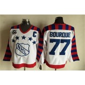 1992 All Star #77 Ray Bourque White CCM Throwback 75TH Stitched NHL Jersey