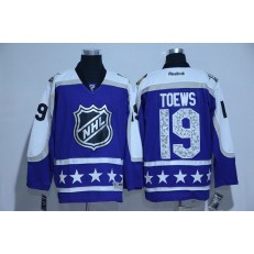 Chicago Blackhawks #19 Jonathan Toews Purple Central Division 2017 All Star NHL Jersey