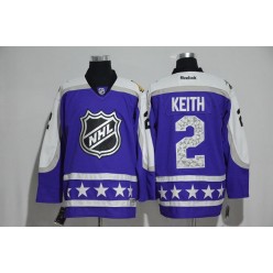 Chicago Blackhawks #2 Duncan Keith Purple Central Division 2017 All Star NHL Jersey