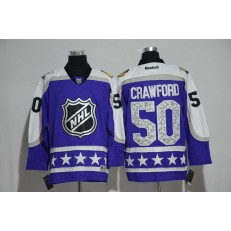 Chicago Blackhawks #50 Corey Crawford Purple Central Division 2017 All Star NHL Jersey