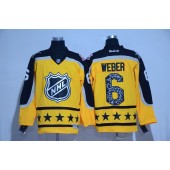 Montreal Canadiens #6 Shea Weber Yellow Atlantic Division 2017 All Star NHL Jersey