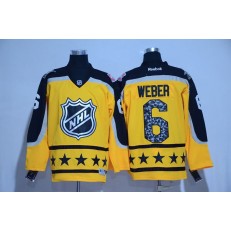 Montreal Canadiens #6 Shea Weber Yellow Atlantic Division 2017 All Star NHL Jersey