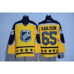 Ottawa Senators #65 Erik Karlsson Yellow Atlantic Division 2017 All Star NHL Jersey