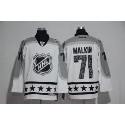 Pittsburgh Penguins #71 Evgeni Malkin White Metropolitan Division 2017 All Star NHL Jersey