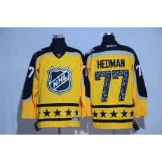 Tampa Bay Lightning #77 Victor Hedman Yellow Atlantic Division 2017 All Star NHL Jersey
